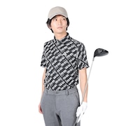 ピン（PING）（メンズ）ゴルフウェア バイアスロゴジャガード 半袖ポロシャツ 621-3160301-010