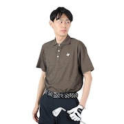 クランク（CLUNK）（メンズ）ゴルフウェア 半袖 シアサッカーポロシャツ CL5PTG23 BRN