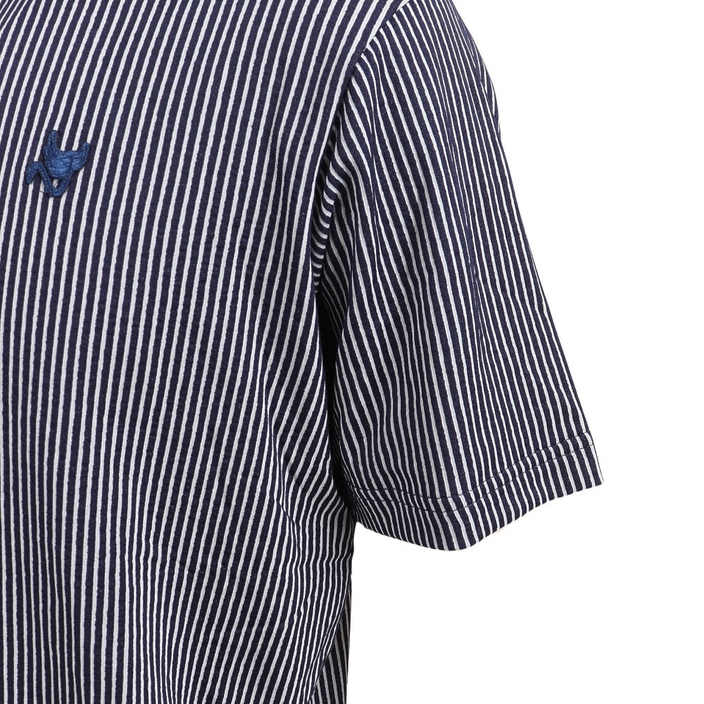 クランク（CLUNK）（メンズ）ゴルフウェア 半袖 シアサッカーポロシャツ CL5PTG23 NVY