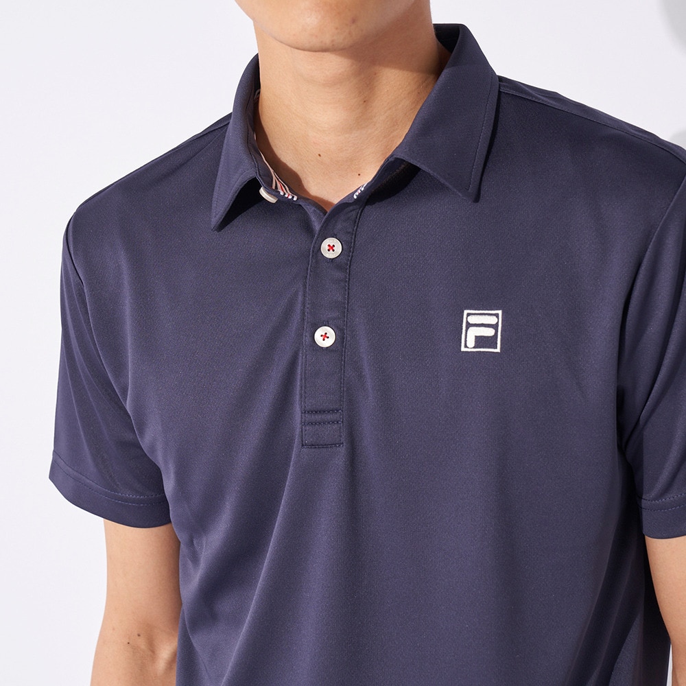 フィラ（FILA）（メンズ）ゴルフウェア 吸汗 速乾 半袖シャツ 742681Y-NV