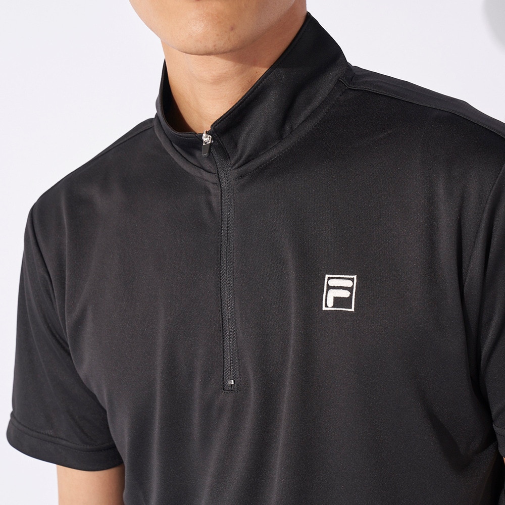 フィラ（FILA）（メンズ）ゴルフウェア ジップ半袖シャツ 742686Y-BK