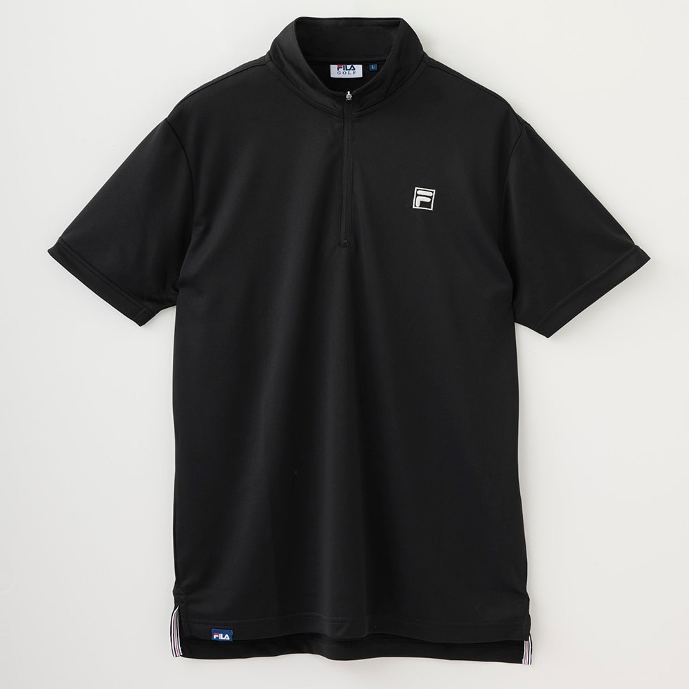 フィラ（FILA）（メンズ）ゴルフウェア ジップ半袖シャツ 742686Y-BK