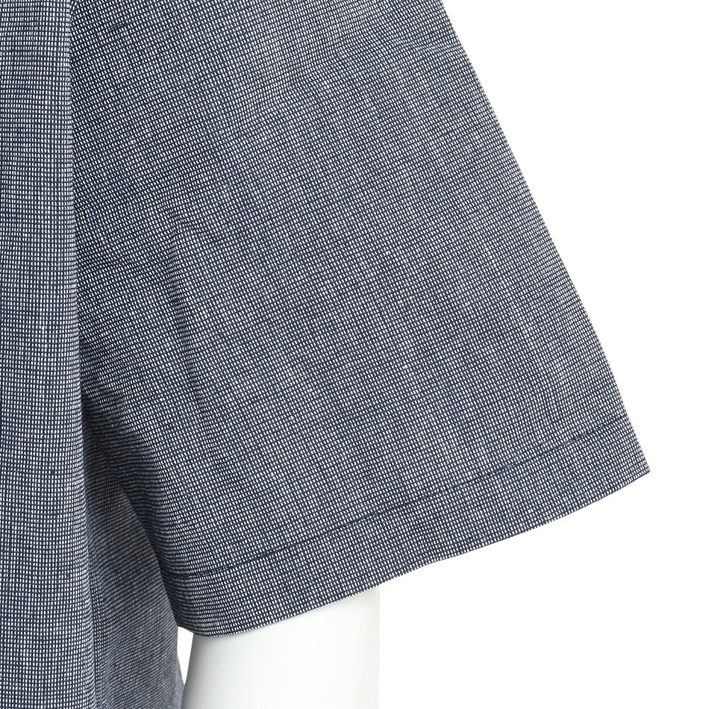 マルボンゴルフ（Malbon Glolf）（メンズ）ゴルフウェア 半袖 ポロシャツ Linen M-7535-NVY