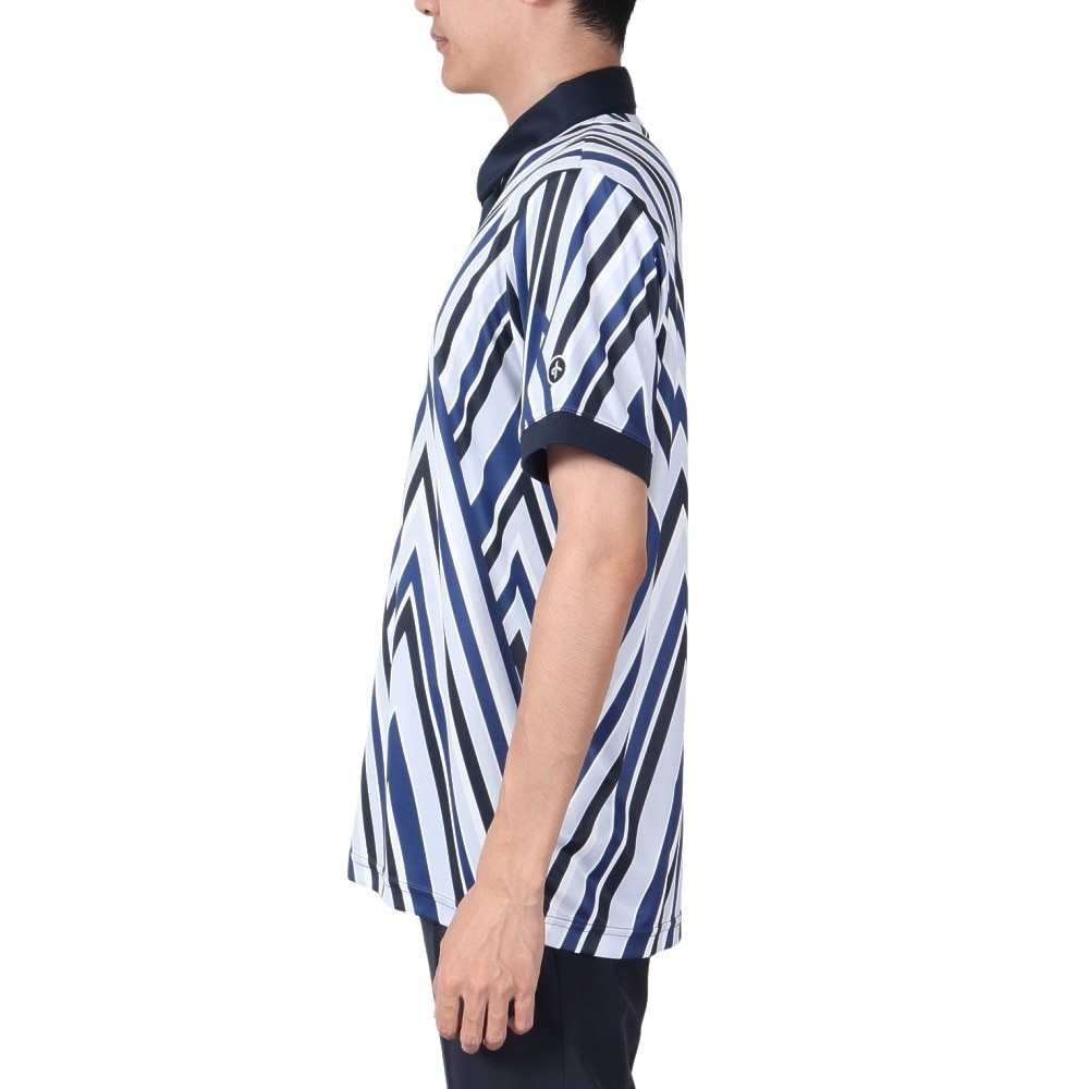 クロススポーツウエア（Cross Sportswear）（メンズ）ゴルフウェア Point 半袖ポロシャツ 1324131-498