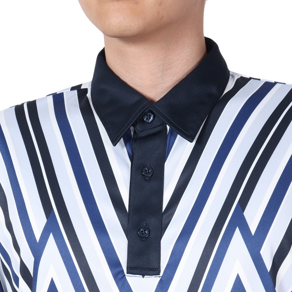 クロススポーツウエア（Cross Sportswear）（メンズ）ゴルフウェア Point 半袖ポロシャツ 1324131-498