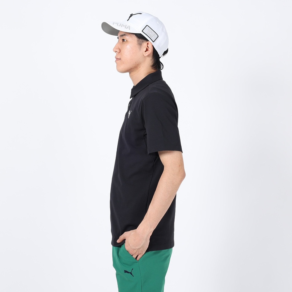 プーマ（PUMA）（メンズ）ゴルフウェア バック プリント 半袖 ポロシャツ 622398-01
