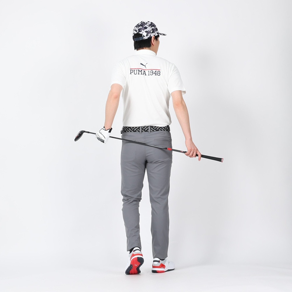 プーマ（PUMA）（メンズ）ゴルフウェア バック プリント 半袖 ポロシャツ 622398-03