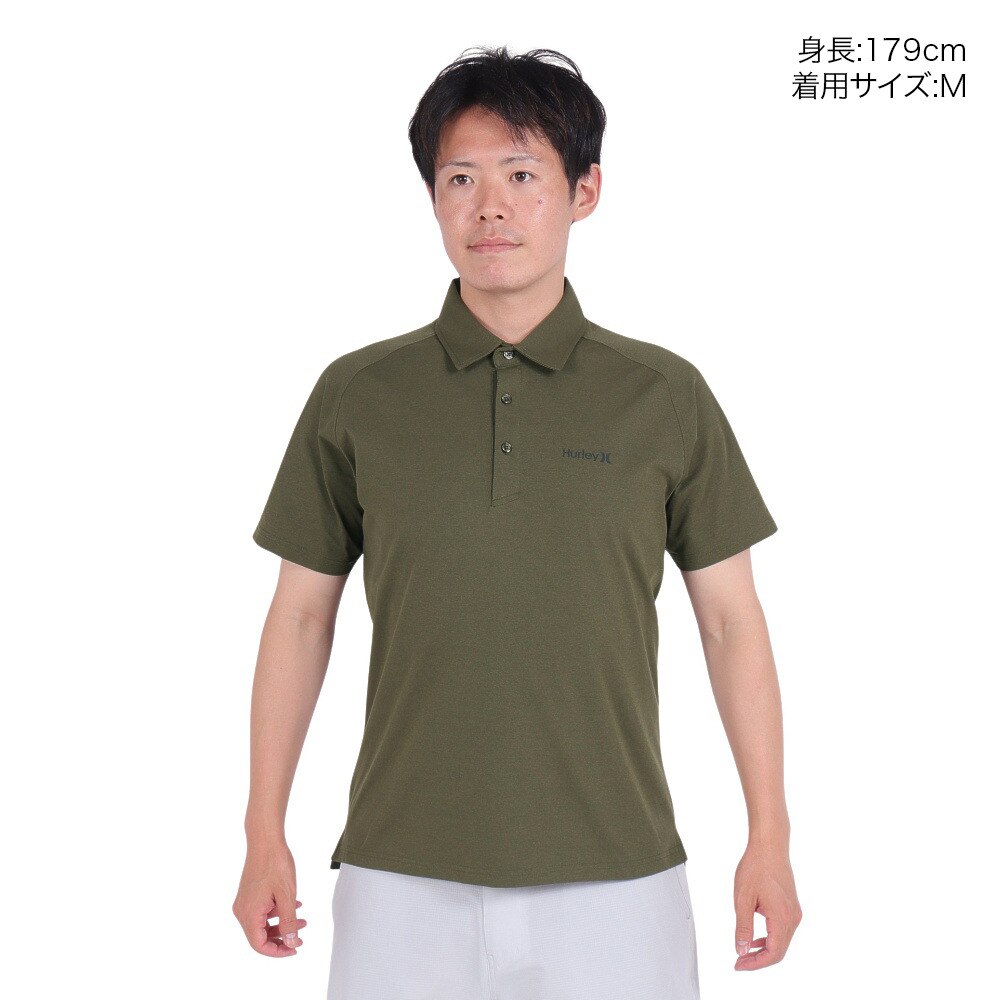 ハーレー（HURLEY）（メンズ）ゴルフウェア 吸汗 速乾 PHANTOM ONE AND ONLY 半袖ポロシャツ MKT2310070-OLV