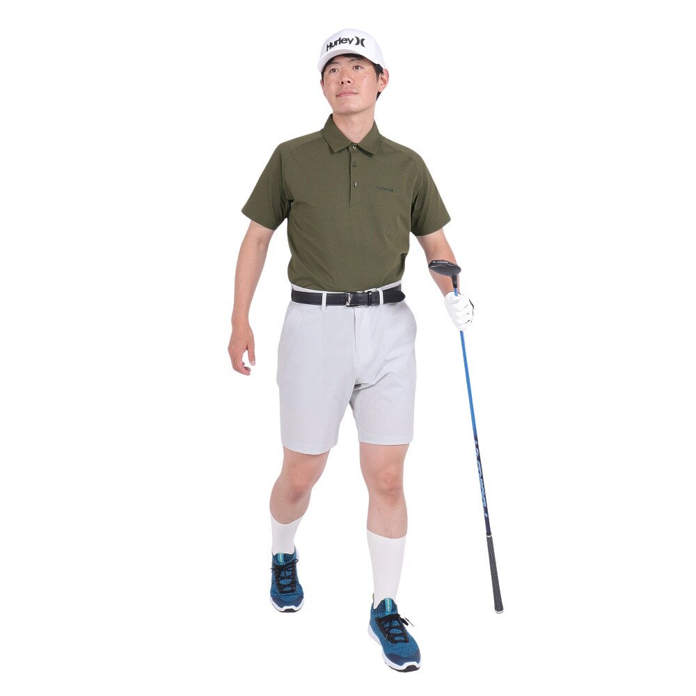 ハーレー（HURLEY）（メンズ）ゴルフウェア 吸汗 速乾 PHANTOM ONE AND ONLY 半袖ポロシャツ MKT2310070-OLV