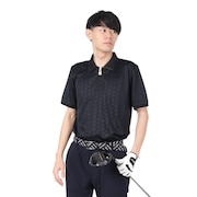 (メンズ)ゴルフウェア GMエンボスジップポロ 半袖 23SSPS08-M BLK
