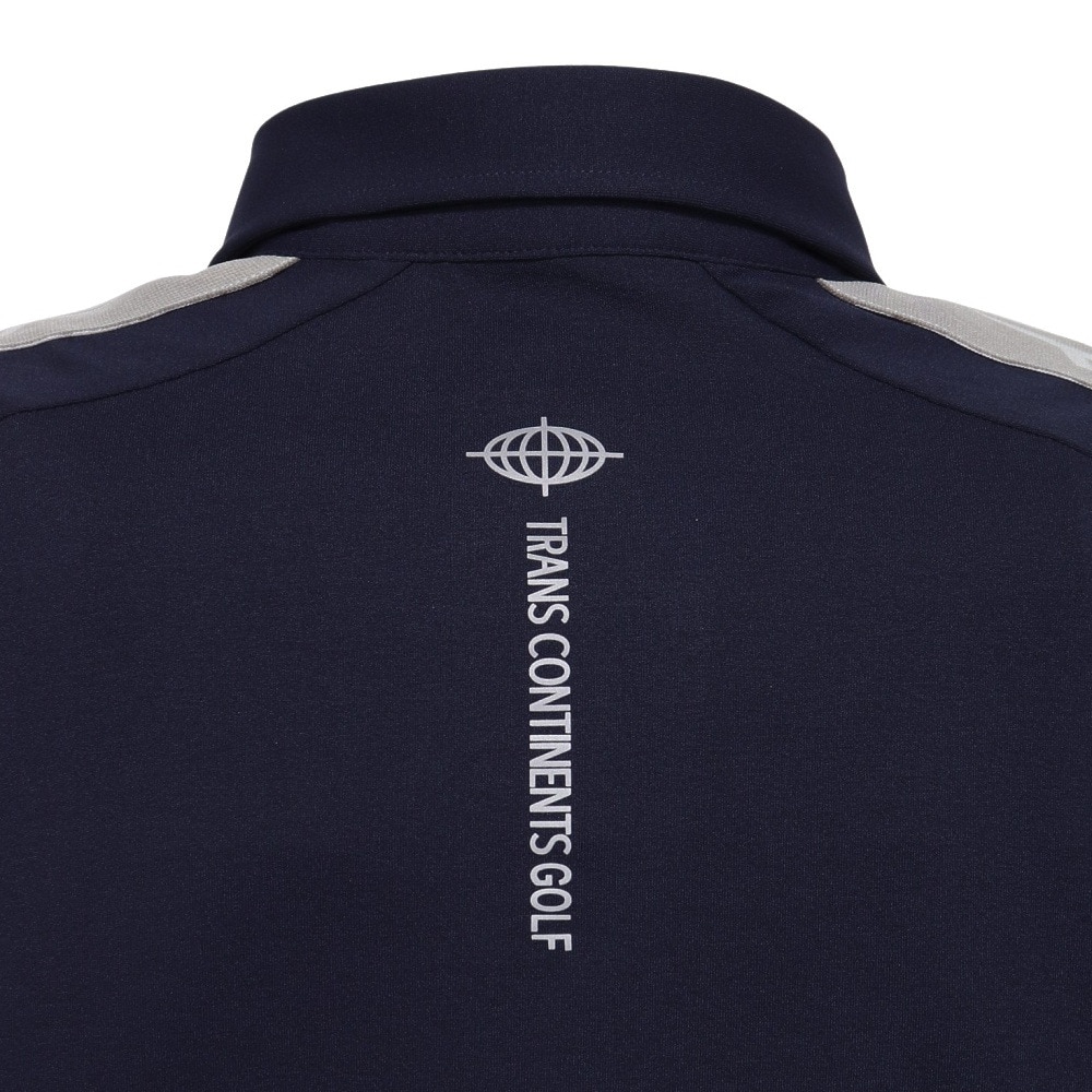トランスコンチネンツ（TRANS CONTINENTS）（メンズ）ゴルフウェア 半袖ポロシャツ 23STRX01-NV