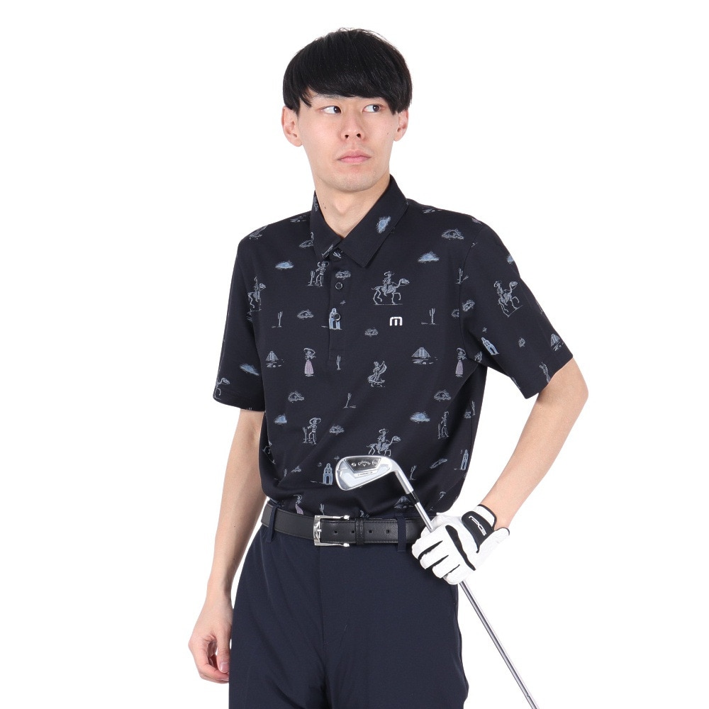 トラヴィスマシュー（Travis Mathew）（メンズ）ゴルフウェア 半袖 ポロシャツ 1MZ100JV-0BLK