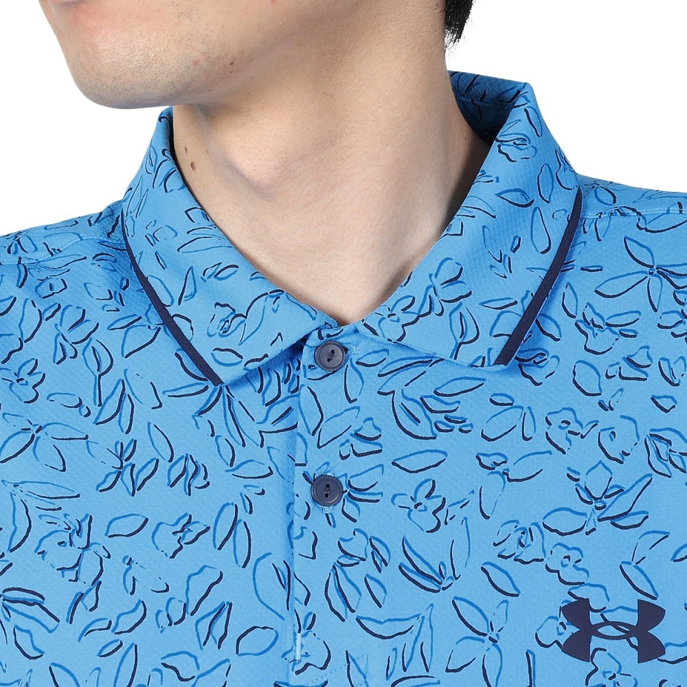アンダーアーマー（UNDER ARMOUR）（メンズ）ゴルフウェア 半袖 吸汗速乾 UAアイソチル バージ ポロシャツ 1377366 444