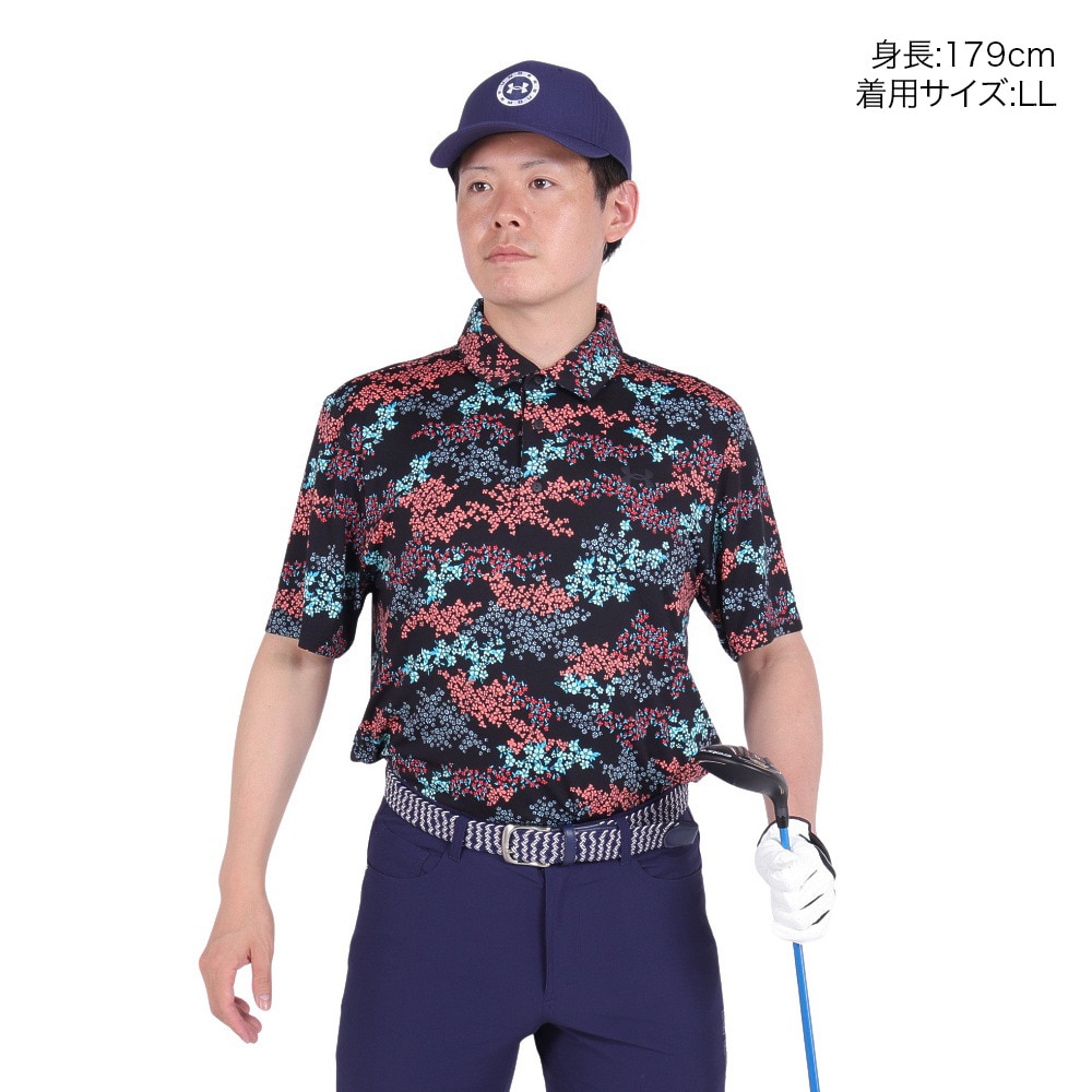 アンダーアーマー（UNDER ARMOUR）（メンズ）ゴルフウェア 吸汗 速乾 プレーオフ 半袖ポロシャツ3.0 プリント 1378677 008