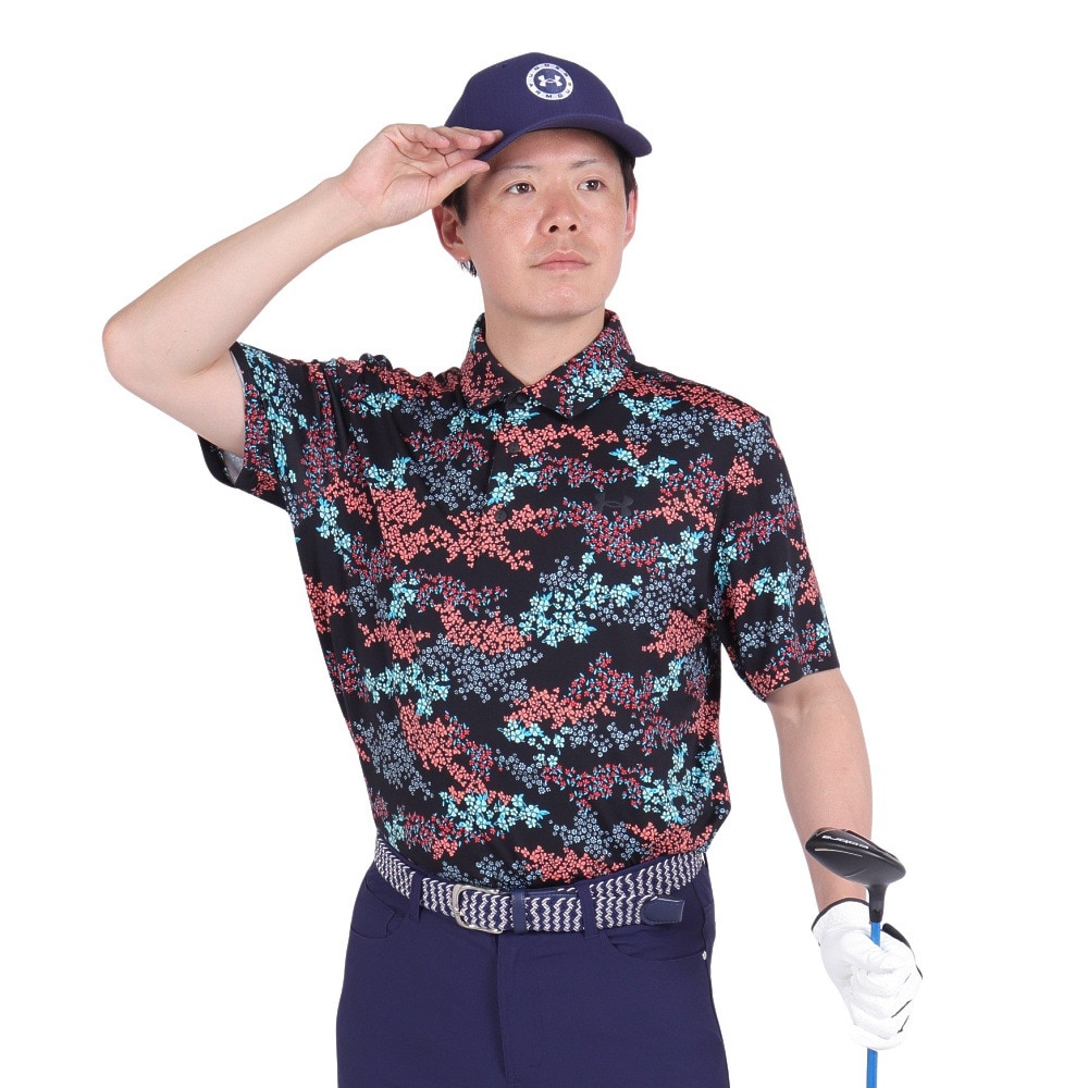 アンダーアーマー（UNDER ARMOUR）（メンズ）ゴルフウェア 吸汗 速乾 プレーオフ 半袖ポロシャツ3.0 プリント 1378677 008