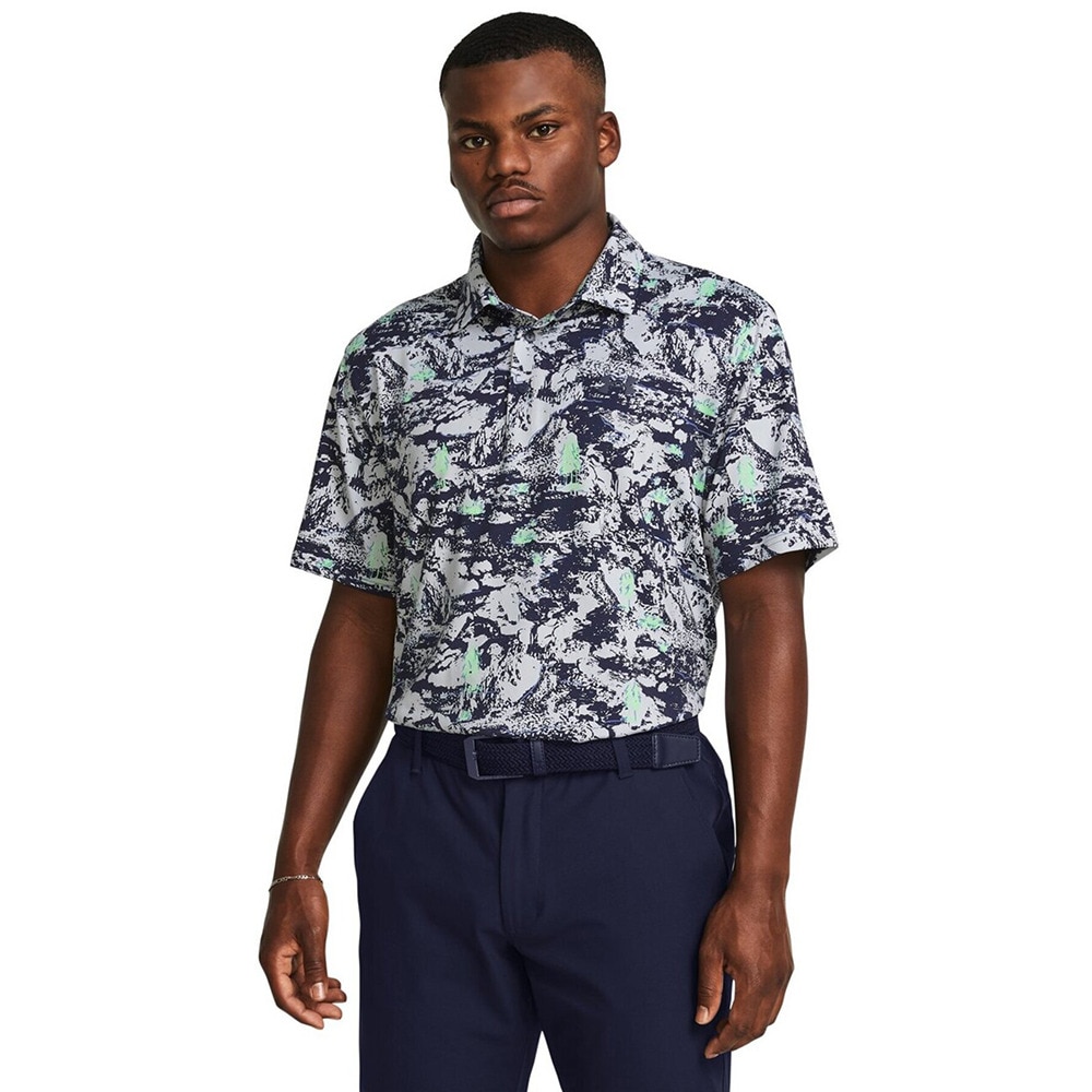 アンダーアーマー（UNDER ARMOUR）（メンズ）ゴルフウェア 半袖 Playoff 3プリントポロシャツ 1378677 014