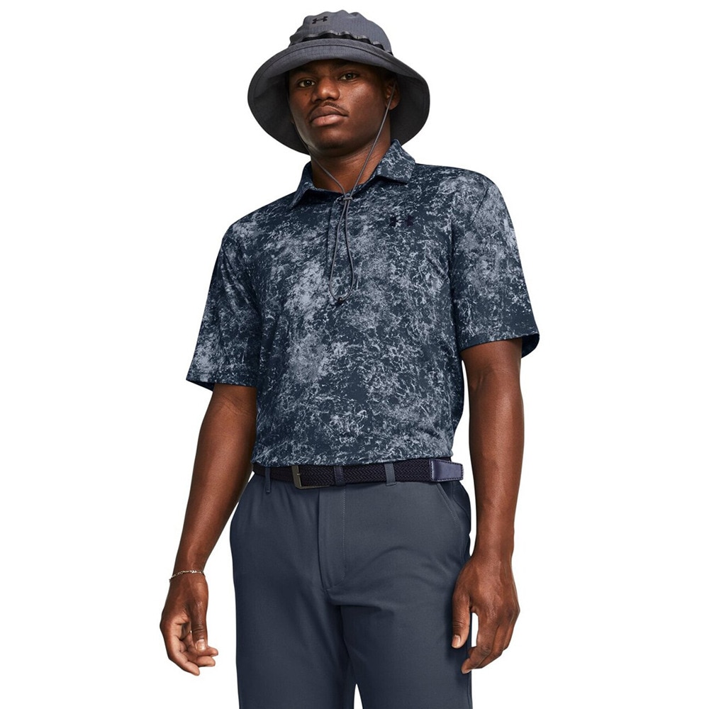 アンダーアーマー（UNDER ARMOUR）（メンズ）ゴルフウェア 吸汗 速乾 プレーオフ 半袖ポロシャツ3.0 プリント 1378677 045
