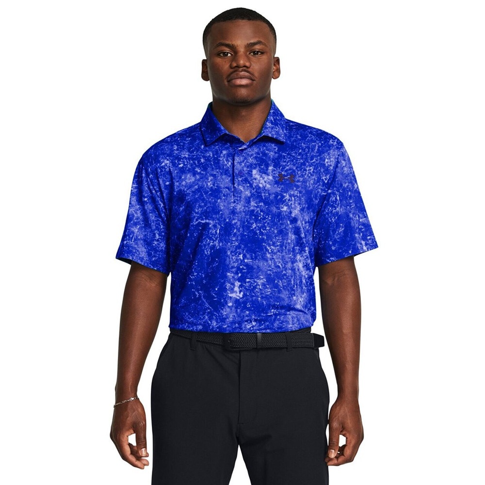 アンダーアーマー（UNDER ARMOUR）（メンズ）ゴルフウェア 半袖 Playoff 3プリントポロシャツ 1378677 406
