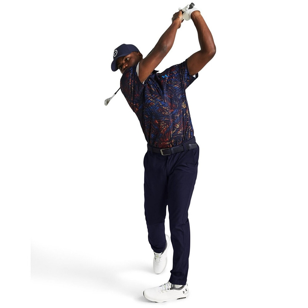 アンダーアーマー（UNDER ARMOUR）（メンズ）ゴルフウェア 半袖 Playoff 3プリントポロシャツ 1378677 415