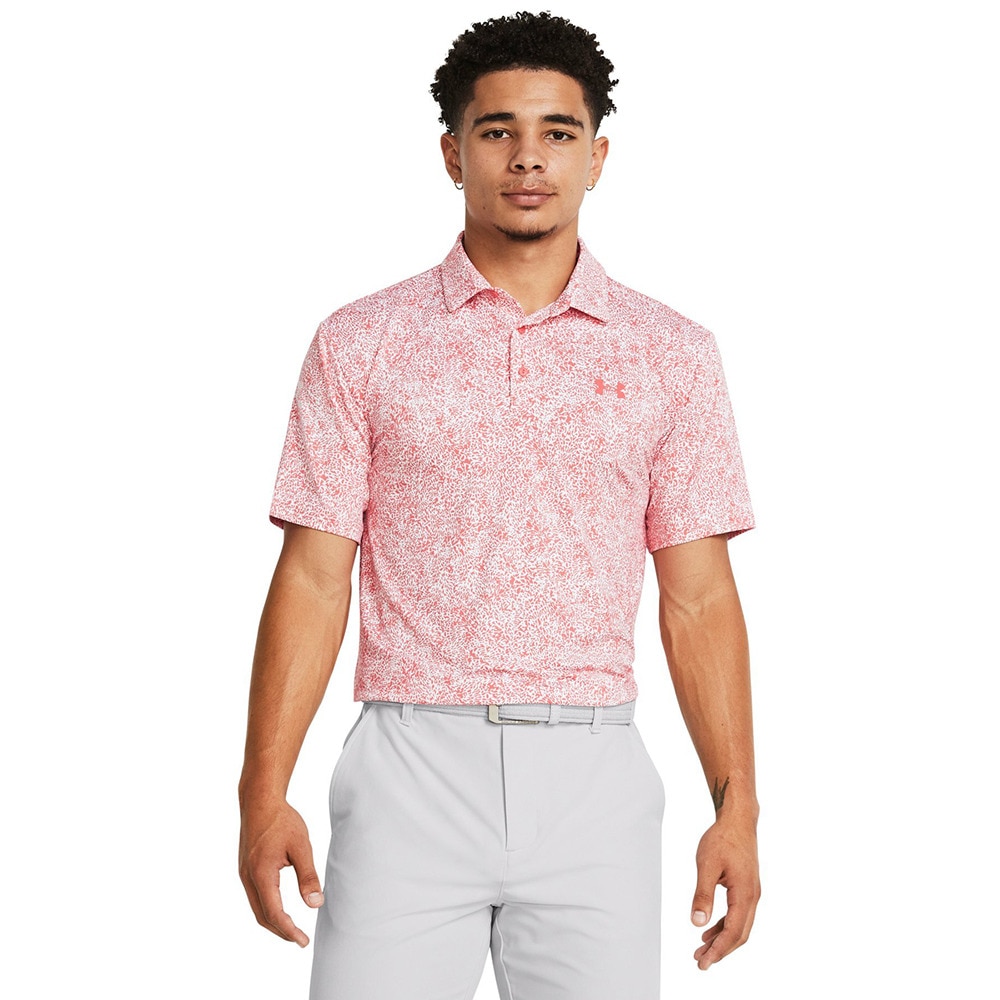 アンダーアーマー（UNDER ARMOUR）（メンズ）ゴルフウェア 半袖 プレイオフ プリント ポロ3.0 1378677 811