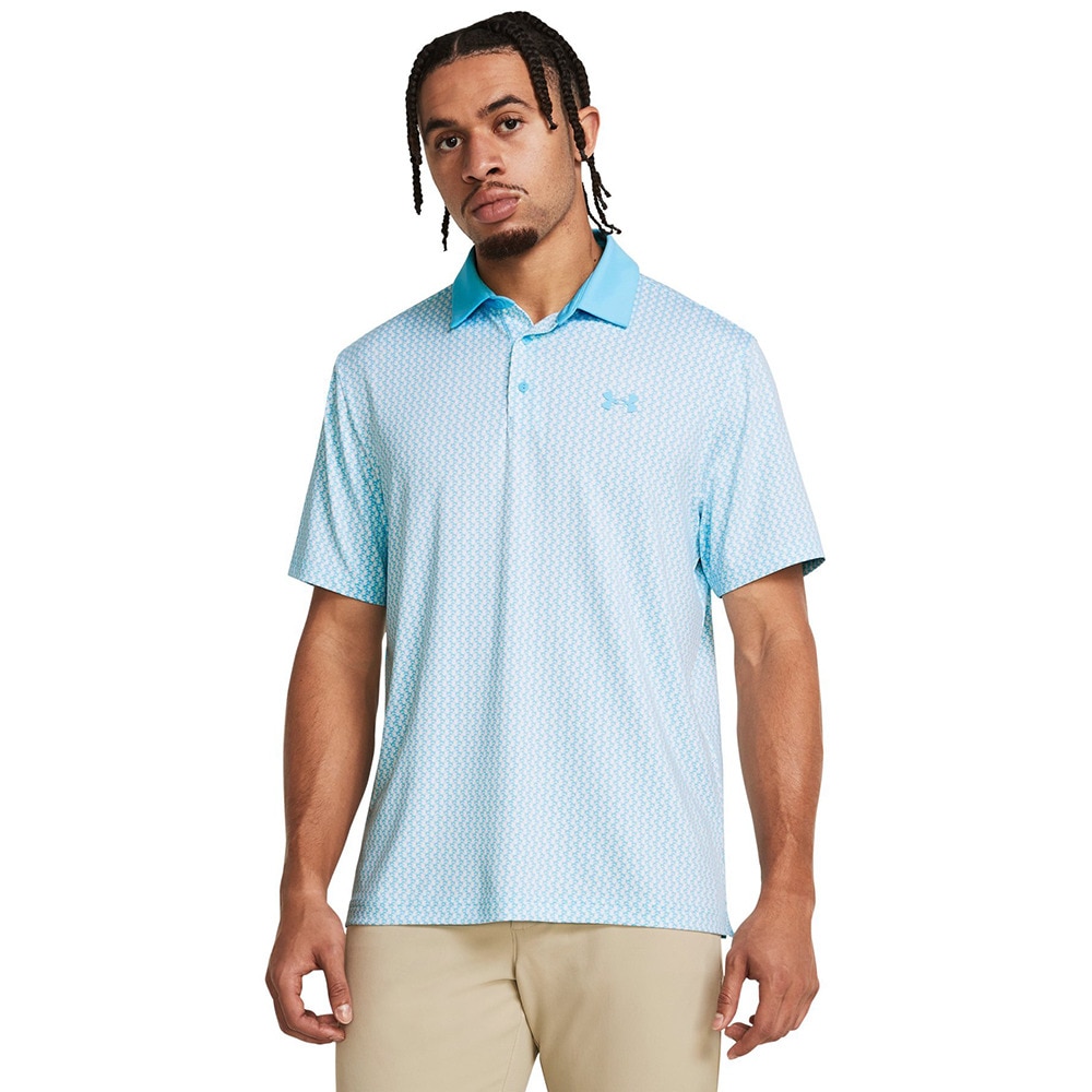 アンダーアーマー（UNDER ARMOUR）（メンズ）ゴルフウェア 吸汗 速乾 プレーオフ 半袖ポロシャツ3.0 プリント 1378677 914