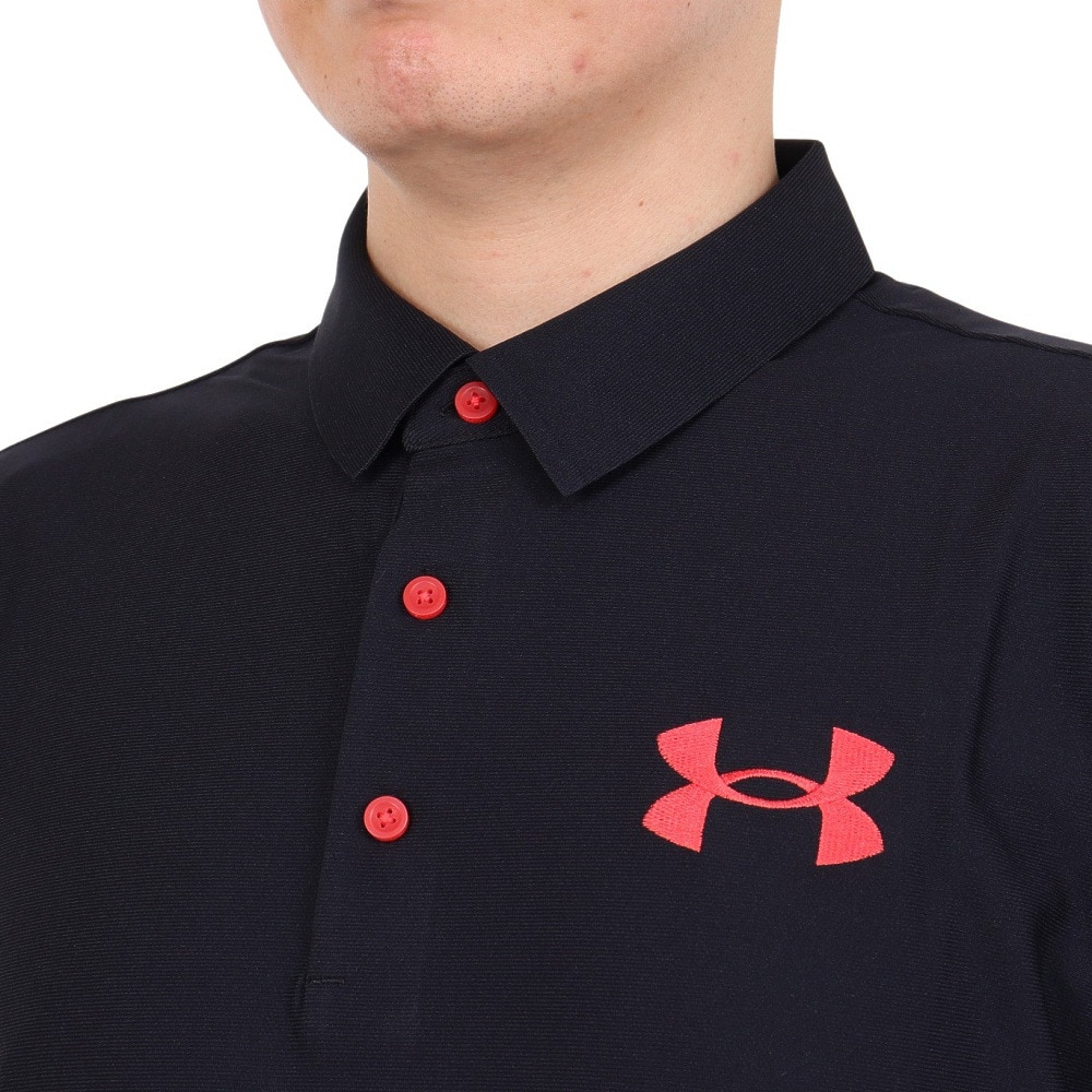アンダーアーマー（UNDER ARMOUR）（メンズ）ゴルフウェア Mid Logo 半袖ポロシャツ 1385509 001
