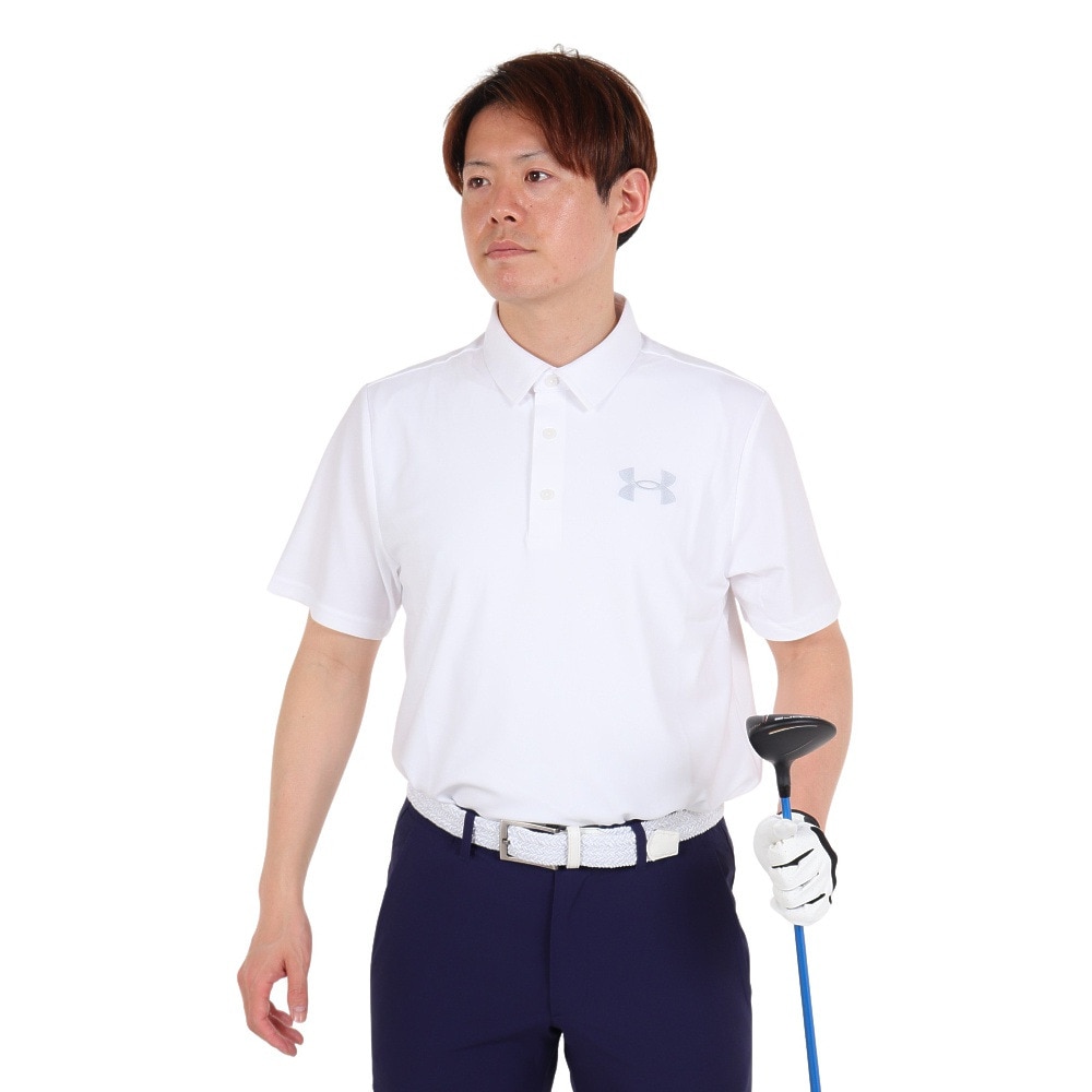 アンダーアーマー（UNDER ARMOUR）（メンズ）ゴルフウェア Mid Logo 半袖ポロシャツ 1385509 100