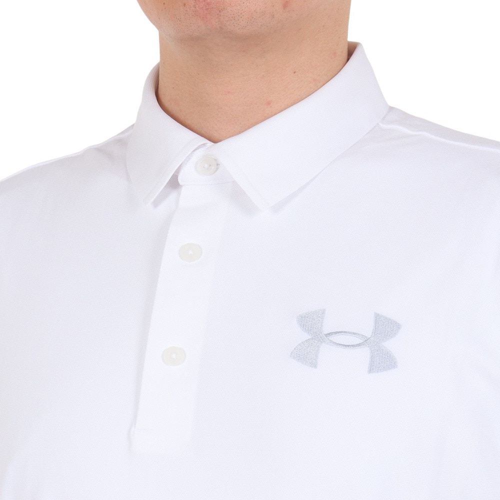 アンダーアーマー（UNDER ARMOUR）（メンズ）ゴルフウェア Mid Logo 半袖ポロシャツ 1385509 100