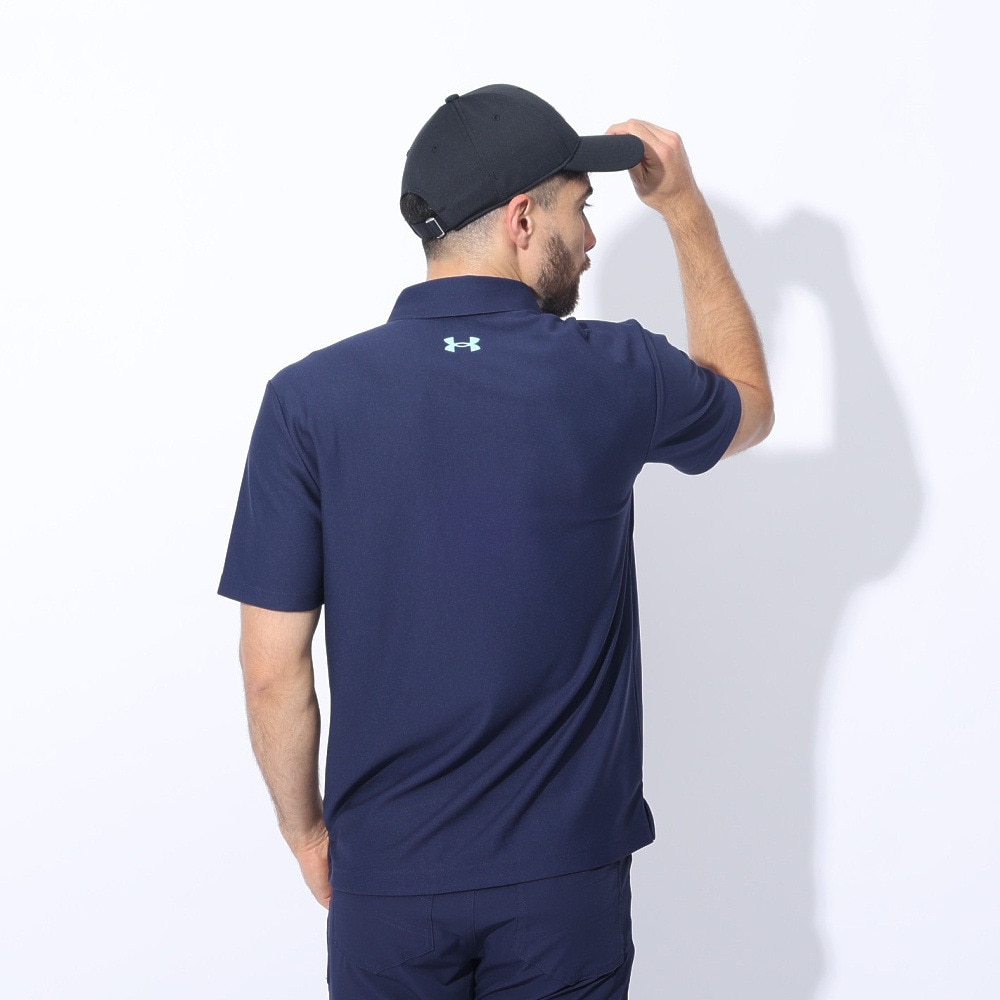 アンダーアーマー（UNDER ARMOUR）（メンズ）ゴルフウェア Mid Logo 半袖ポロシャツ 1385509 410