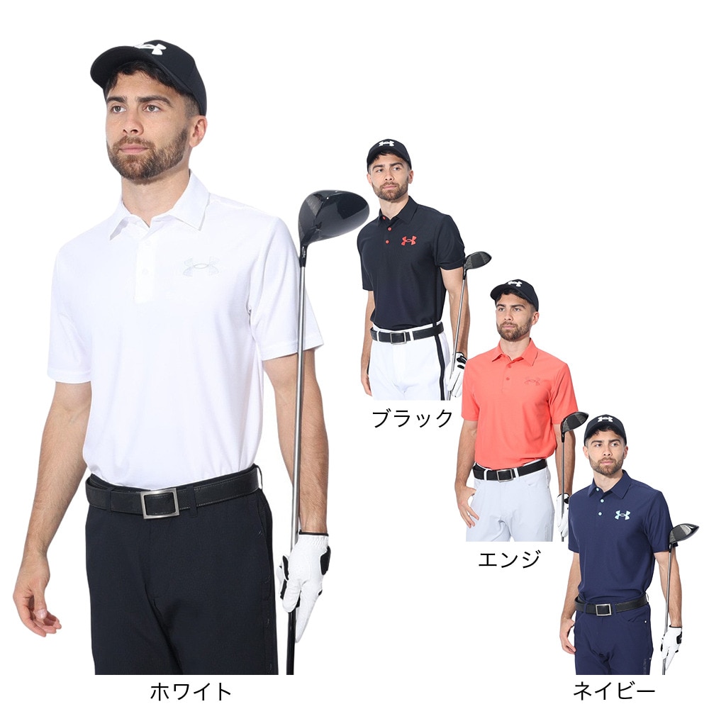 アンダーアーマー（UNDER ARMOUR）（メンズ）ゴルフウェア Mid Logo 半袖ポロシャツ 1385509 100