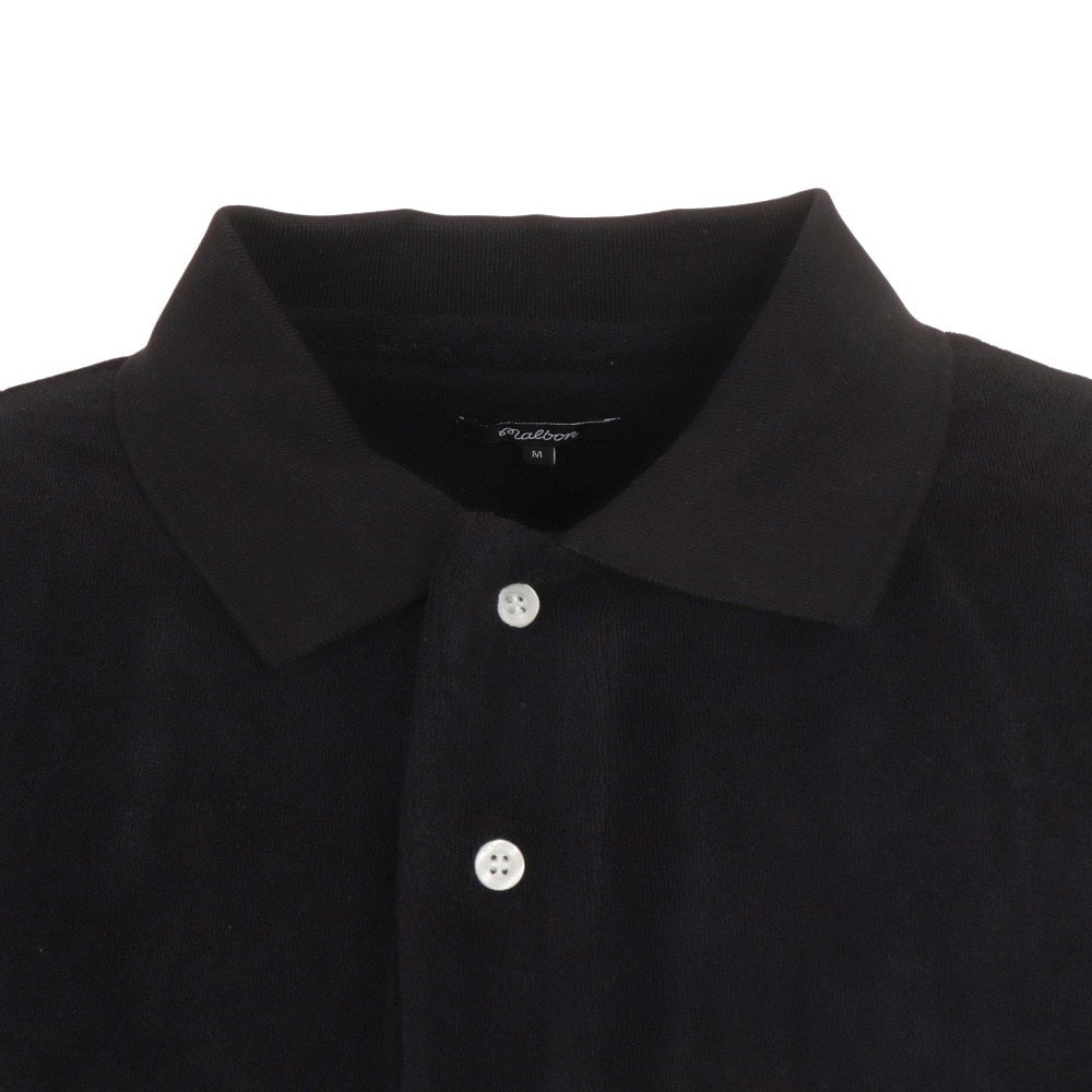 マルボンゴルフ（Malbon Glolf）（メンズ）ゴルフウェア Clearwater Terry 半袖ポロシャツ M-7947-BLK
