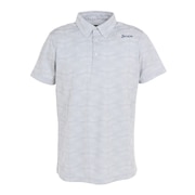 スリクソン（SRIXON）（メンズ）ゴルフウェア 吸汗 速乾 半袖 ポロシャツ リーフ柄ダブルジャカード RGMVJA07 WH00