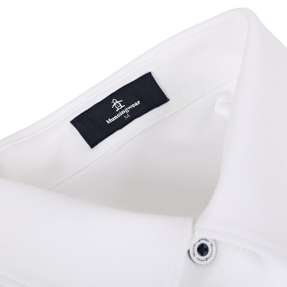 マンシング（MUNSING）（メンズ）ゴルフウェア SUNSCREENピケテーラーカラーシャツ MGMVJA03CH WH00