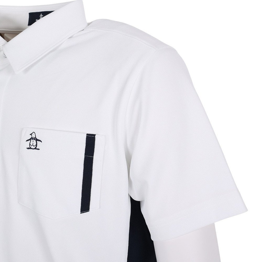 マンシング（MUNSING）（メンズ）ゴルフウェア SUNSCREENピケテーラーカラーシャツ MGMVJA03CH WH00