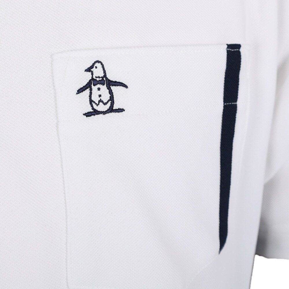 マンシング（MUNSING）（メンズ）ゴルフウェア SUNSCREENピケテーラーカラーシャツ MGMVJA03CH WH00