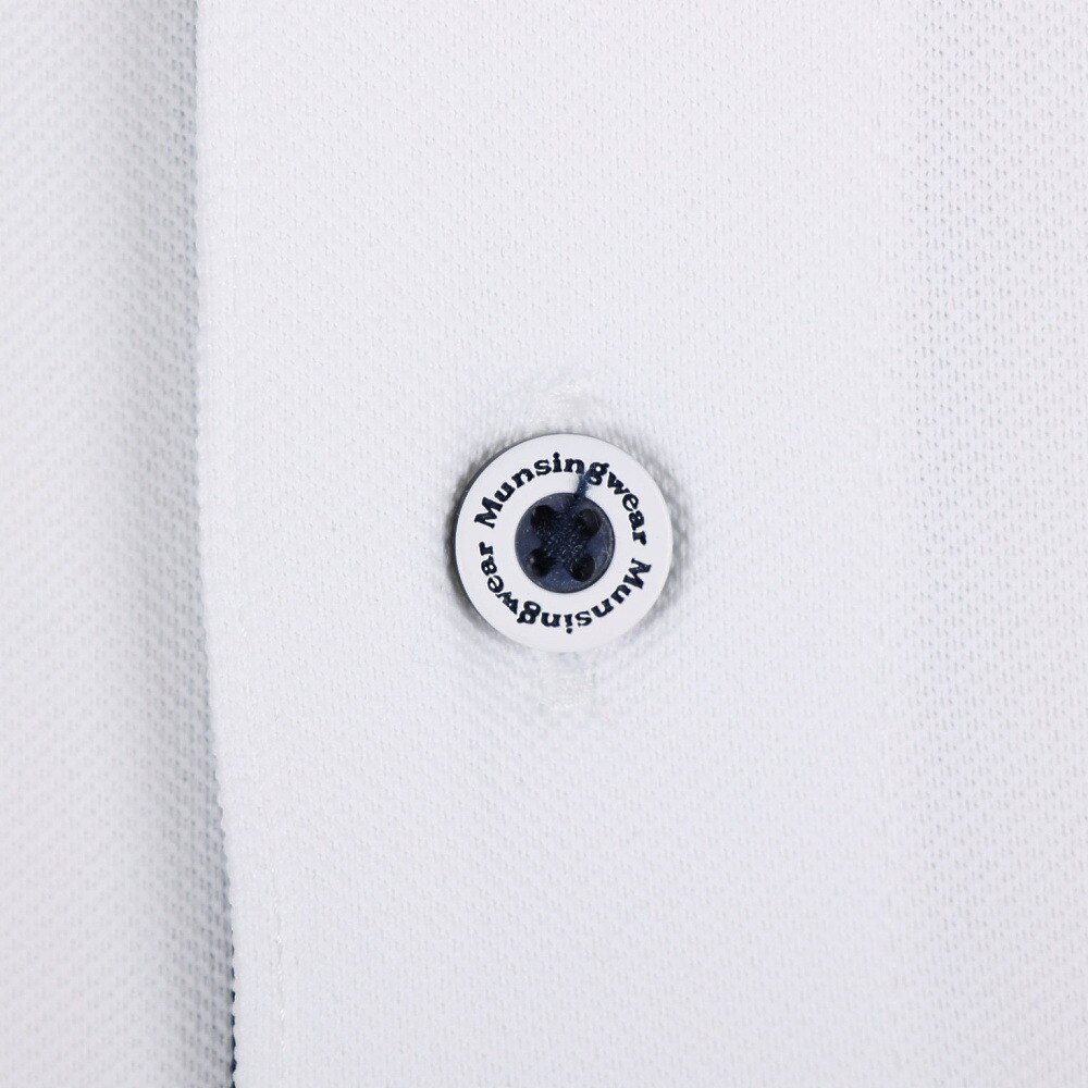 マンシング（MUNSING）（メンズ）ゴルフウェア SUNSCREENピケテーラーカラーシャツ MGMVJA03CH WH00