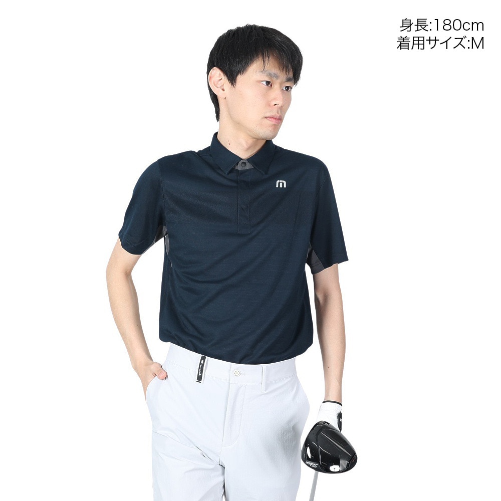 トラヴィスマシュー（Travis Mathew）（メンズ）ゴルフウェア 吸汗速乾 半袖テック ポロシャツ ストレッチ 7AF075-0BLK