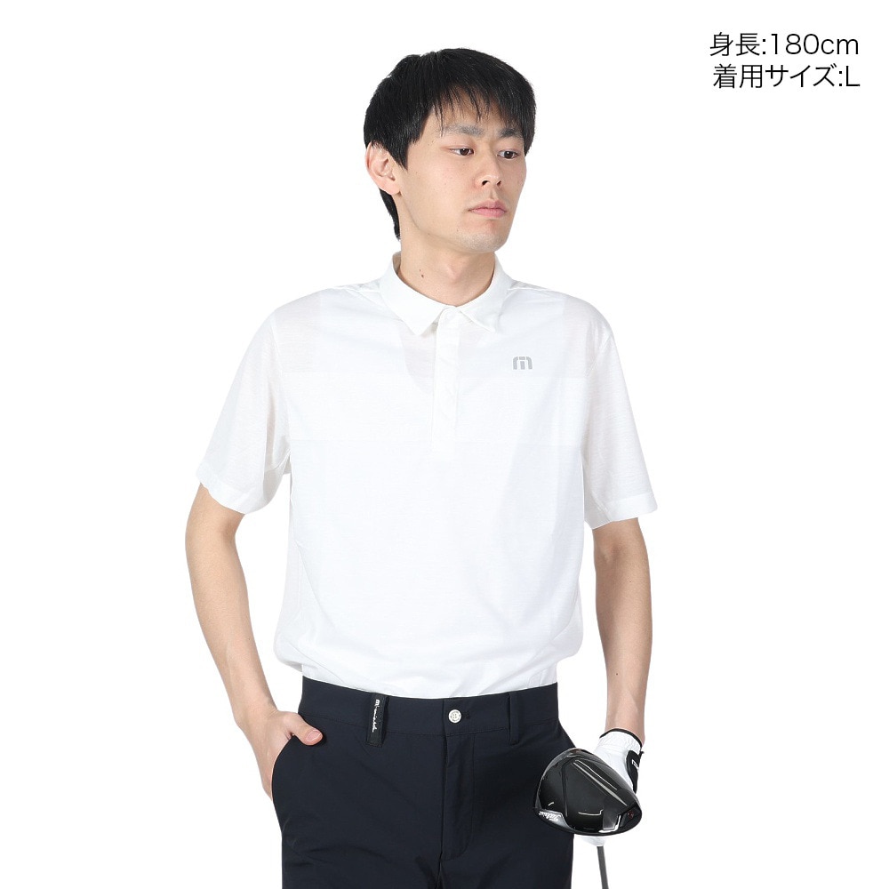 トラヴィスマシュー（Travis Mathew）（メンズ）ゴルフウェア 吸汗速乾 半袖テック ポロシャツ 吸汗速乾 ストレッチ 7AF075-1WHT