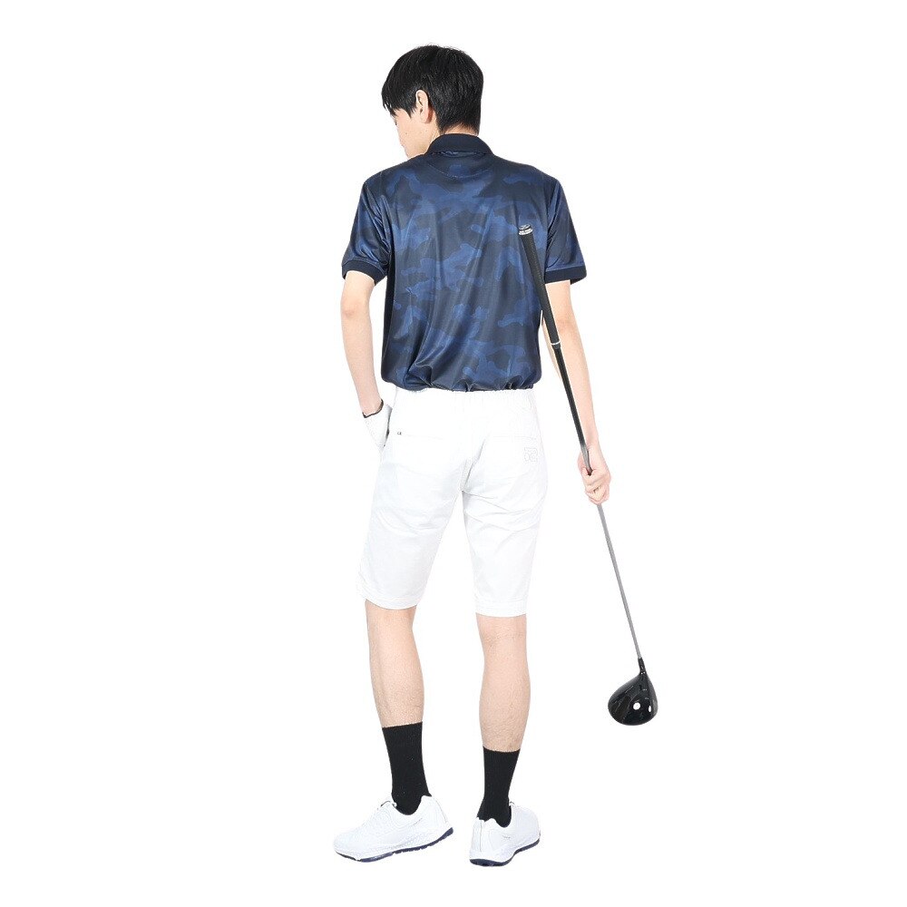 ROSASEN（メンズ）ゴルフウェア クールコアカモフラプリント半袖ポロシャツ 044-21342-098