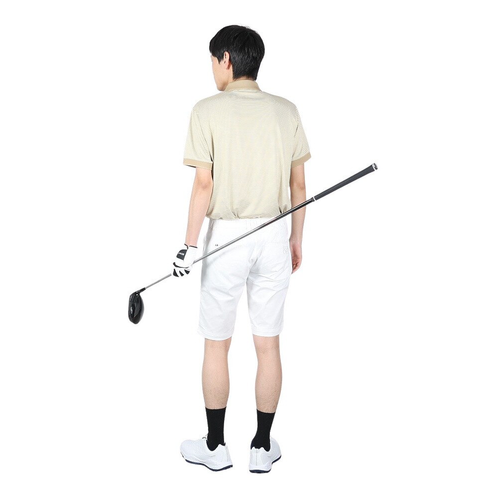 ROSASEN（メンズ）ゴルフウェア ストレッチボーダー半袖ポロシャツ 044-21343-052