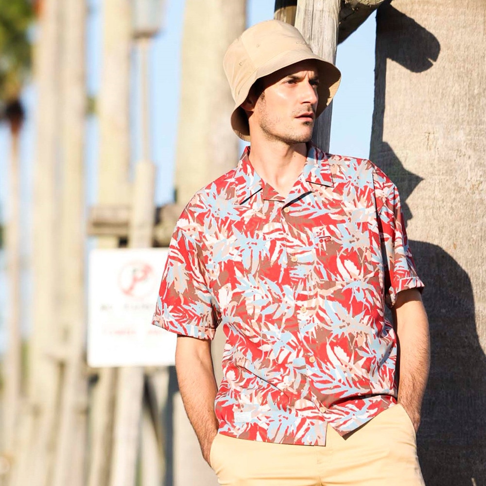 RUSSELL GOLF 半袖花柄シャツ