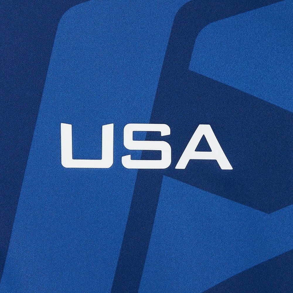 J.LINDEBERG（メンズ）ゴルフウェア グラフィック柄 半袖ポロシャツ USA GOLF COLLECTION 071-21750-096