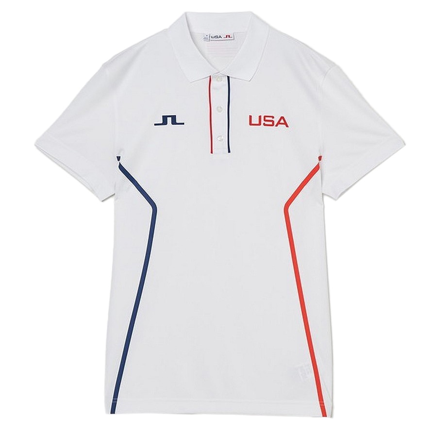J.LINDEBERG（メンズ）ゴルフウェア Matis 半袖ポロシャツ USA GOLF COLLECTION 071-21754-004