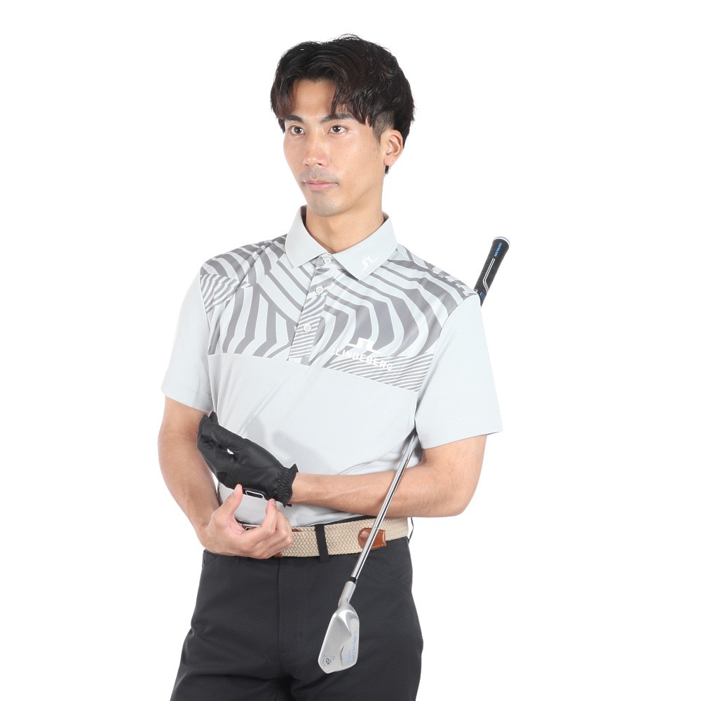 J.LINDEBERG（メンズ）ゴルフウェア 半袖 ツアーコレクション ポロシャツ 071-21650-012