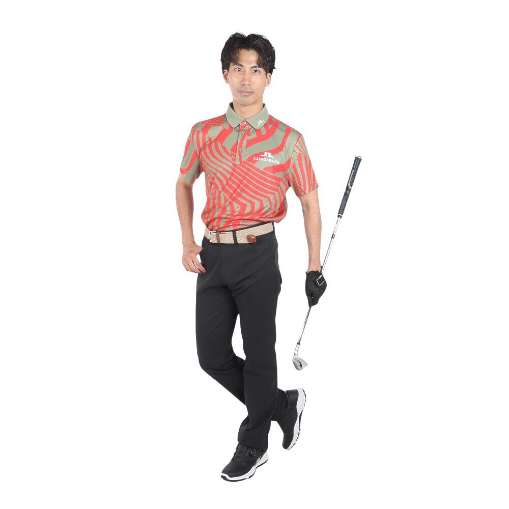 J.LINDEBERG（メンズ）ゴルフウェア 半袖 ツアーコレクション ポロシャツ 071-21651-025