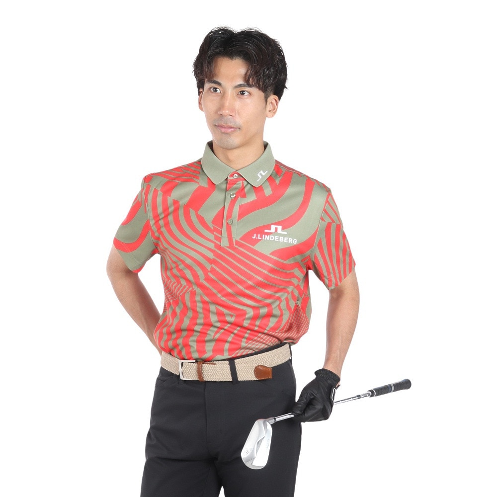 J.LINDEBERG（メンズ）ゴルフウェア 半袖 ツアーコレクション ポロシャツ 071-21651-025