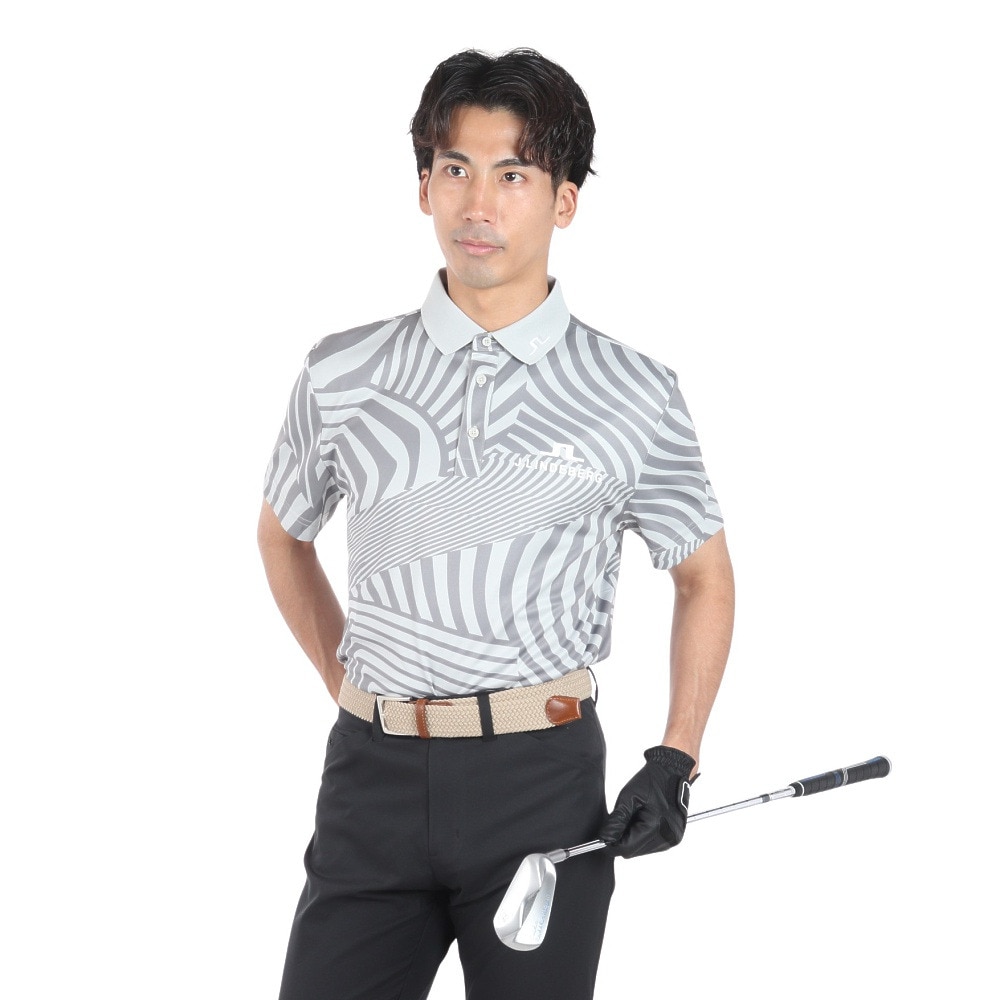 J.LINDEBERG（メンズ）ゴルフウェア 半袖 ツアーコレクション ポロシャツ 071-21652-012