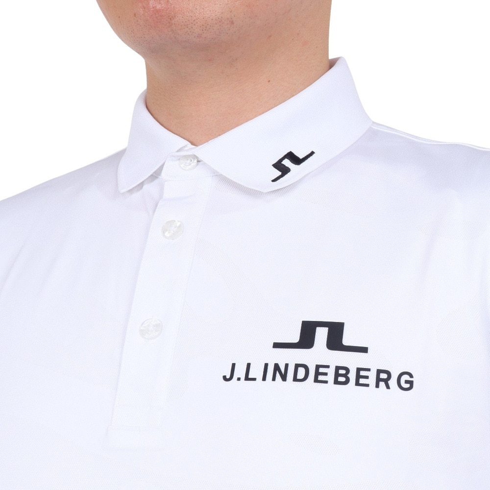 J.LINDEBERG（メンズ）ゴルフウェア 半袖 吸水速乾 Mat Tour Golf メッシュジャガードポロ 071-21250-004