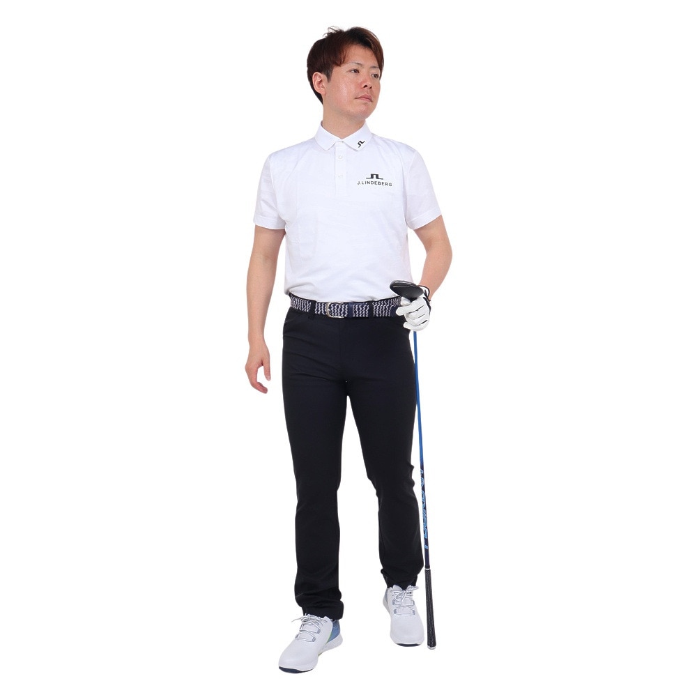 J.LINDEBERG（メンズ）ゴルフウェア 半袖 吸水速乾 Mat Tour Golf メッシュジャガードポロ 071-21250-004