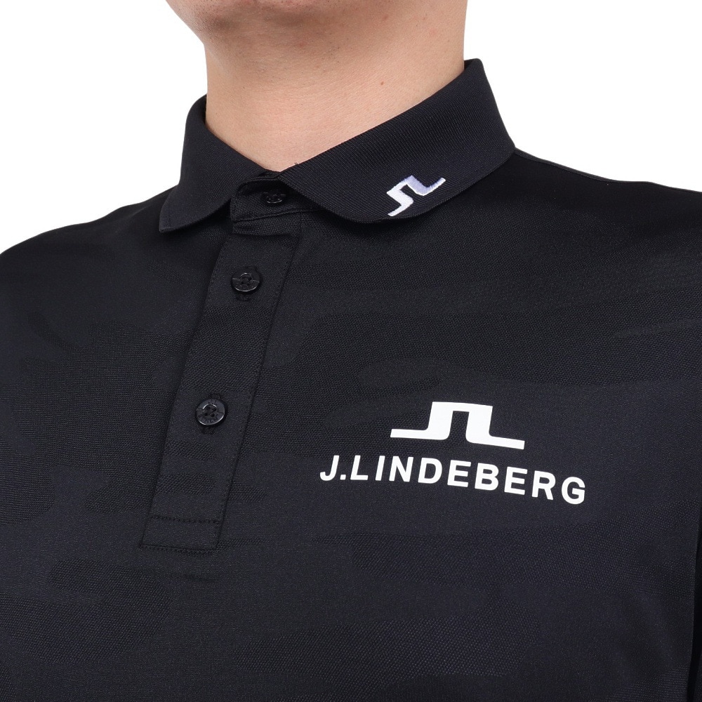 J.LINDEBERG（メンズ）ゴルフウェア 半袖 吸水速乾 Mat Tour Golf メッシュジャガードポロ 071-21250-019